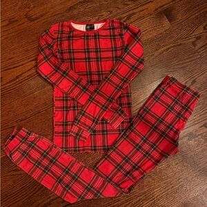 H&M Red Plaid Kids Pajama Set